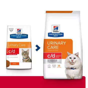 HILL'S PRESCRIPTION DIET Feline c/d Multicare Stress sausā barība kaķiem ar vistu 1,5 kg