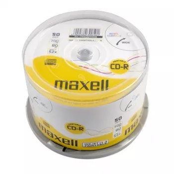 CD-R disks MAXELL 700 MB 52x 80 min 120 mm — iepakojums 50 gab.
