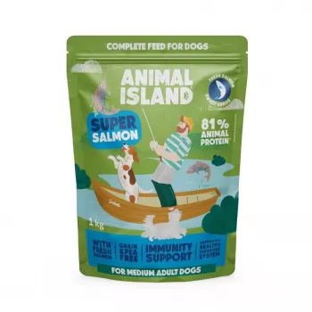 ANIMAL ISLAND Salmon - sausā barība suņiem - 1kg