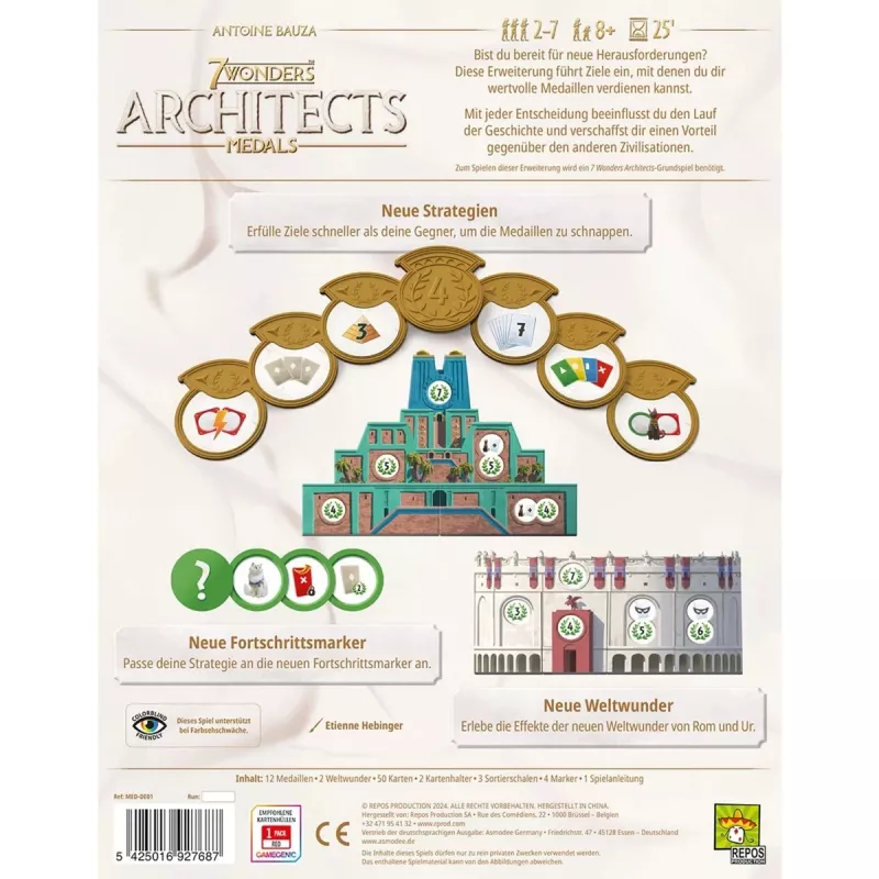 7 Wonders Architects - Medaļas, Galda spēles paplašinājums