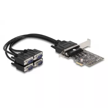DeLOCK 66324 Iekšējais RS-232 VGA Adapteris PCIe Melns