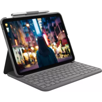 Logitech 920-011423 mobilās ierīces tastatūra QWERTZ vācu Bluetooth pelēka