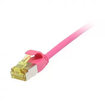 Patch kabelis RJ45, CAT6A 500MHz, 3m, magenta, U/FTP, plāns apaļš d=3,8mm, TPE/LSZH (Superflex), AWG32, ar Cat.7 izejas kabeli, Synergy 21 (S217386V3)