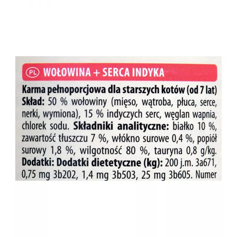 ANIMONDA Carny Senior liellopa un tītara sirdis - slapjš kaķu barība - 400g