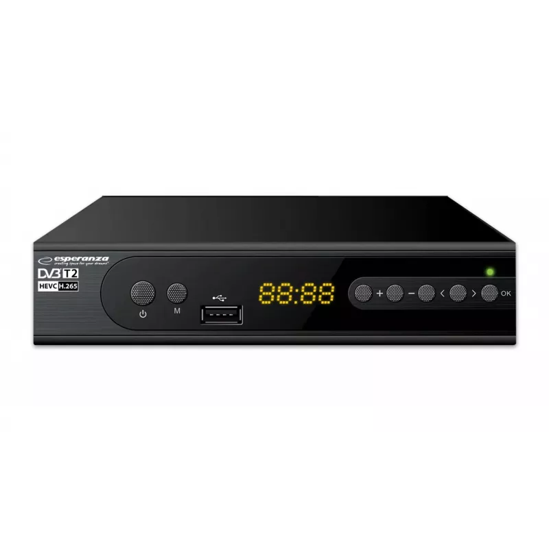 Dekoders Tuner TV DVB-T2 HEVC H.265 ar HDMI