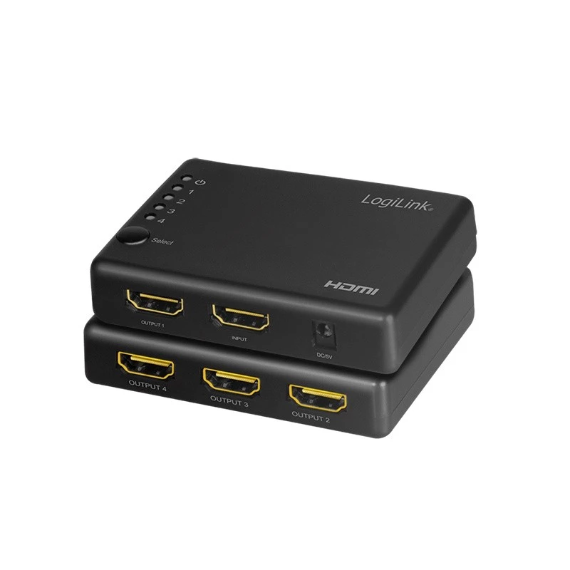 HDMI sadalītājs 1x4 porti, 4K/30Hz