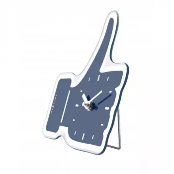 NeXtime Mini Thumbs Up 5185BL sienas pulkstenis, zils/sudrabs, 20,5x21 cm