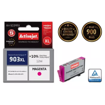 Activejet AH-903MRX tintas kārtridžs (HP 903XL T6M07AE nomaiņa; Premium; 12 ml; magenta)