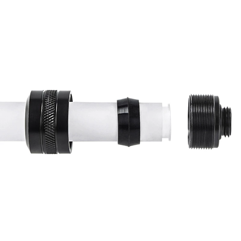 Alphacool 17471 Eiszapfen PRO 13 mm HardTube fitings G1/4, misiņš, 22 mm diametrs, 20 mm augstums, Deep Black