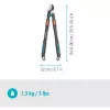 Gardena zaru šķēres TeleCut Pro L Pelēka/tirkīza 65cm - 90cm (12041-88)