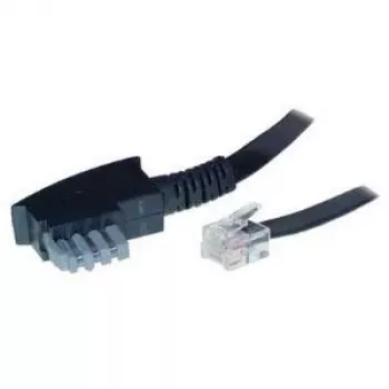 ShiverPeaks S/CONN 3m TAE-N - RJ12 Melns Caurspīdīgs Telefona Kabelis