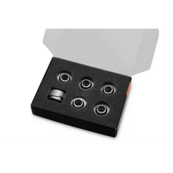 EK Water Blocks EK-Quantum Torque 6 komplekts HDC 16 uzgriežņu atslēgas gala stiprinājums Sudrabs 1/4 collas 6 gab.
