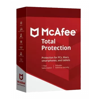 McAfee Total Protection - 5 ierīces / 1 gads, Globāla