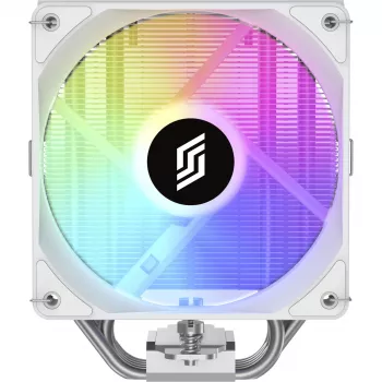 CPU dzesētājs Silentware Bora RGB White ar 120mm PWM ARGB ventilatoru, 215W TDP, saderīgs ar AM5 un LGA1851