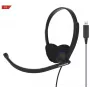 Koss CS200 USB austiņas ar mikrofonu, vadu, lentes dizains, melnas
