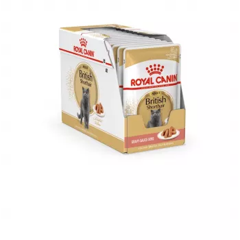 Slapjā barība kaķiem Royal Canin British Shorthair Adult maisiņš 85 g, mājputni, ROYAL CANIN Feline Breed Nutrition