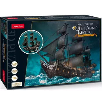 3D LED Puzle Queen Anne L522H — dekoratīvs saliekams modelis ar LED apgaismojumu