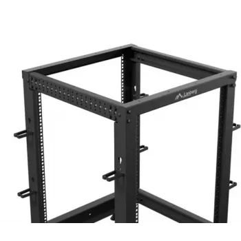Brīvi stāvošs atvērtais statīvs Lanberg OR01-6115-B 15U Melns 600 kg slodze