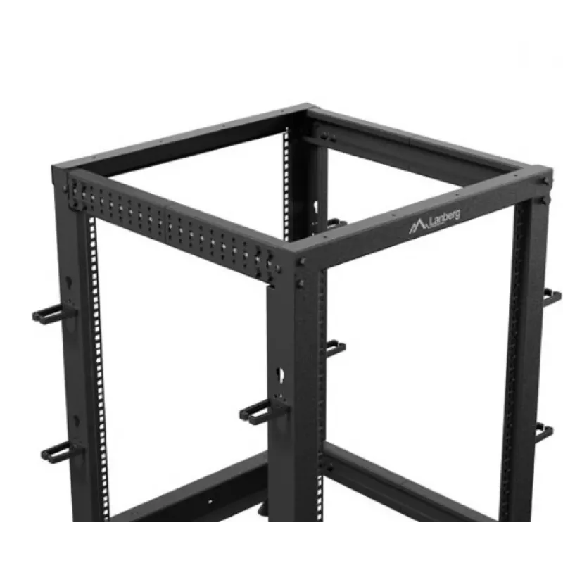 Brīvi stāvošs atvērtais statīvs Lanberg OR01-6115-B 15U Melns 600 kg slodze
