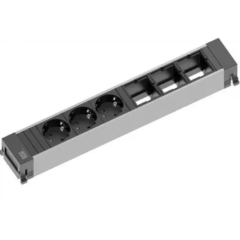 Bachmann POWER FRAME pagarinātājs 0.2 m 3 AC kontaktligzdas Iekštelpām Melns Pelēks