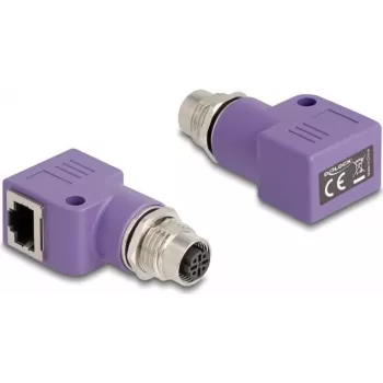 DeLOCK 60680 kabeļa dzimuma mainītājs M12 RJ45 Violet