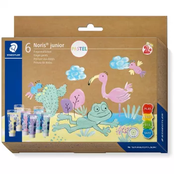 Pastelkrāsu komplekts Staedtler 8816P C6 — 6 pasteļkrāsas zilā, piparmētru, oranžā, rozā, violetā, dzeltenā