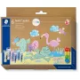 Pastelkrāsu komplekts Staedtler 8816P C6 — 6 pasteļkrāsas zilā, piparmētru, oranžā, rozā, violetā, dzeltenā