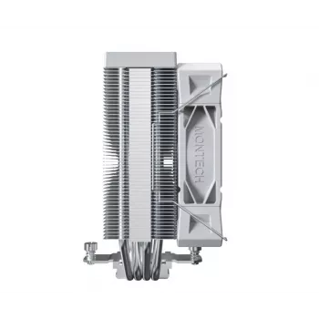 CPU dzesētājs Montech NX400, 120 mm ventilatori, balts, 156×74×120 mm, TDP 270 W