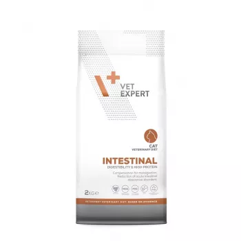 Sausā barība VETEXPERT Veterinary Diet Intestinal kaķiem, 2 kg — mājputni, 38% olbaltumvielas, 20% tauki, bez lipekļa un sojas