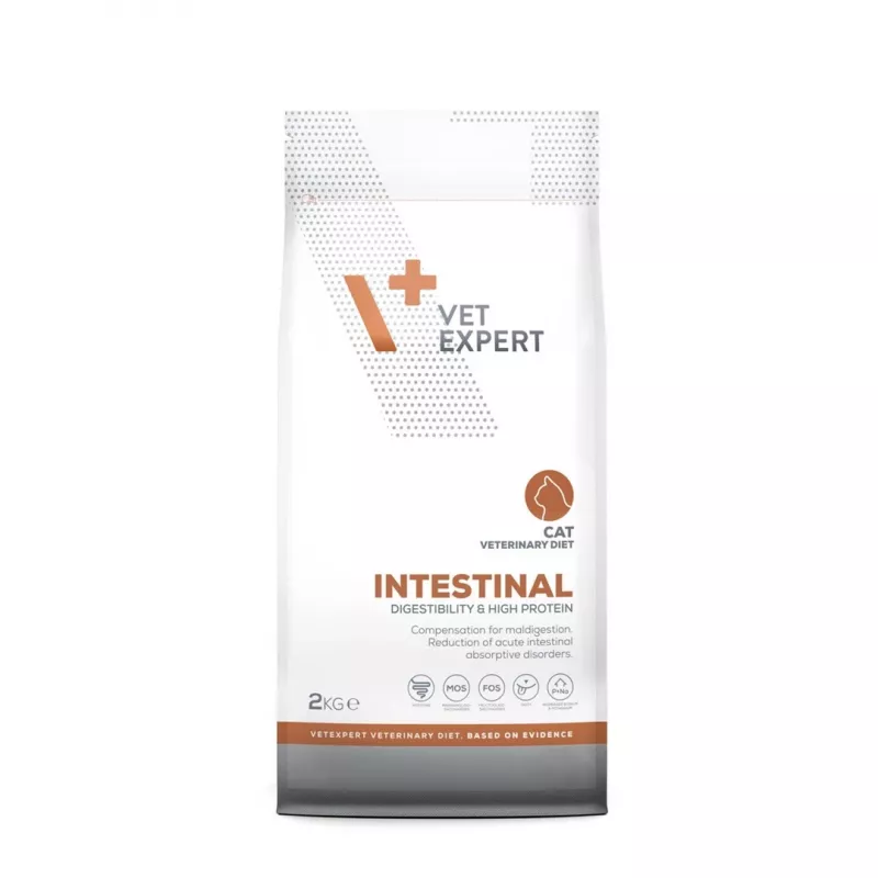 VetExpert Veterinary Diet Intestinal Cat sausā barība kaķiem, 2 kg