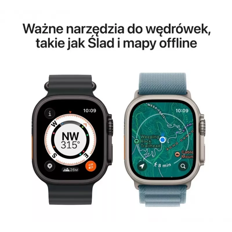 Apple Watch Ultra 3 GPS + Cellular 49mm Melna titāna korpuss ar Melnu titāna Milānas cilpu Medium