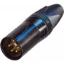Neutrik XLR savienotājs, spraudnis, taisns, 4 polu, melns NC4MXX-B