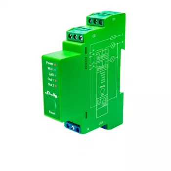 Shelly Pro Dimmer 2PM Iebūvējamais Zils, Zaļš, Pelēks