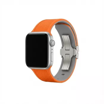 Rokassprādze GUAN Premium Plus Apple Watch 38/40/41/42 mm — Oranža/Pelēka