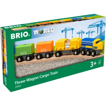 BRIO Trīs vagonu kravas vilciens