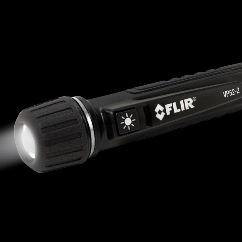 FLIR VP52-2 bezkontakta sprieguma detektors CAT IV 1000 V LED, vibrācija, akustisks, kabatas melns