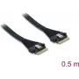 DELOCK PCIe 4.0 plānais SAS kabelis SFF-8654 8i līdz (0,5 m) modelis 82303