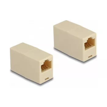 DeLOCK Adapter RJ45 ligzda-RJ45 ligzda UTP bēšs Sieviete/Sieviete
