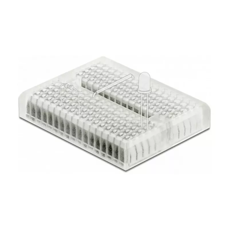 DELOCK 18323 maizes plate caurspīdīga plastmasa 36×46×10 mm