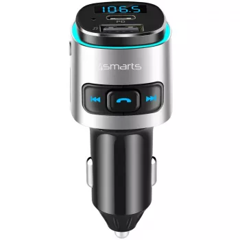 FM raidītājs 4smarts 456201 Cigar Lighters Melns Sudrabs AM FM Bluetooth