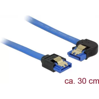 SATA kabelis DeLOCK 84984 0,3 m SATA 7-pin Melns Zils