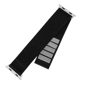 Nomaināma neilona siksniņa FIXED Sporty Strap Fixed FIXNST2-1029-BK Apple Watch Ultra 49mm, melna, 160–210 mm garums