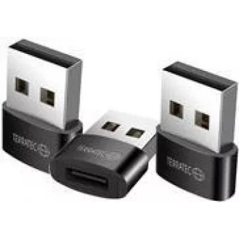Terratec C20 komplekts 3 USB-C uz USB-A adapteri, melns