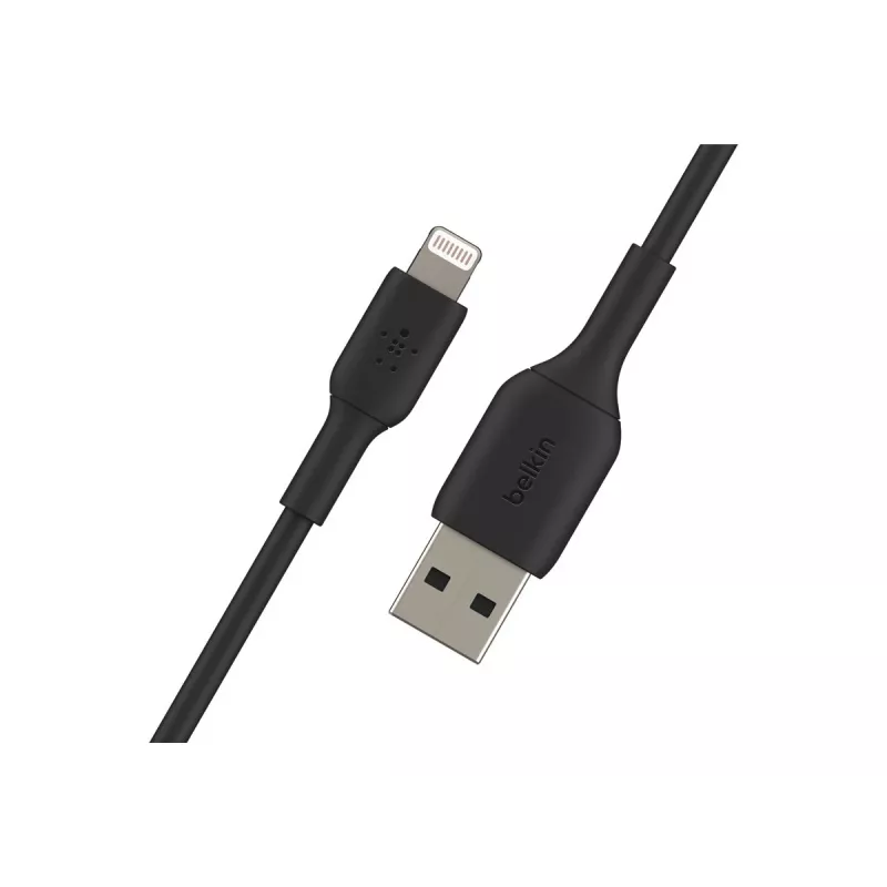 BELKIN PVC USB kabelis USB-A - Lightning, 1m, melns