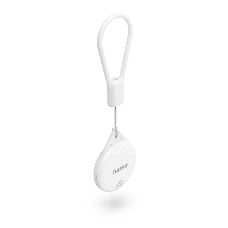 HAMA Item Finder 00185815 Bluetooth Apple Find My aplikācijai, balts — atslēgu, somu un citu priekšmetu izsekotājs