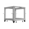 Atvērtais statīvs 19 inch 9U 600x600-1100 regulējams pelēks
