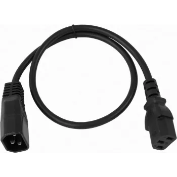 Pagarinātāja kabelis Omnitronic 30235103, 3-dzīslu 0,75 mm², 0,6 m, melns