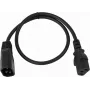 Pagarinātāja kabelis Omnitronic 30235103, 3-dzīslu 0,75 mm², 0,6 m, melns