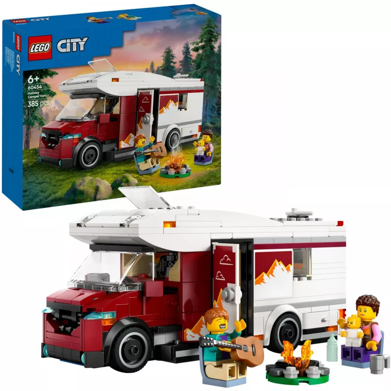 Konstruktors LEGO City Piedzīvojumu Kemperis 60454, 385 gab., augstums 80 mm, vecumam no 6 gadiem