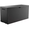 Āra glabāšanas kaste Keter 249722 270 L, laikapstākļiem izturīga, grafīta krāsa, taisnstūra 1180×440×580 mm